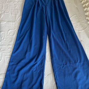 Women's Blue Wide-Leg Pants